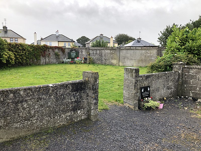 View of the mass grave at the Bon Secours Mother and Baby Home, Tuam, Galway