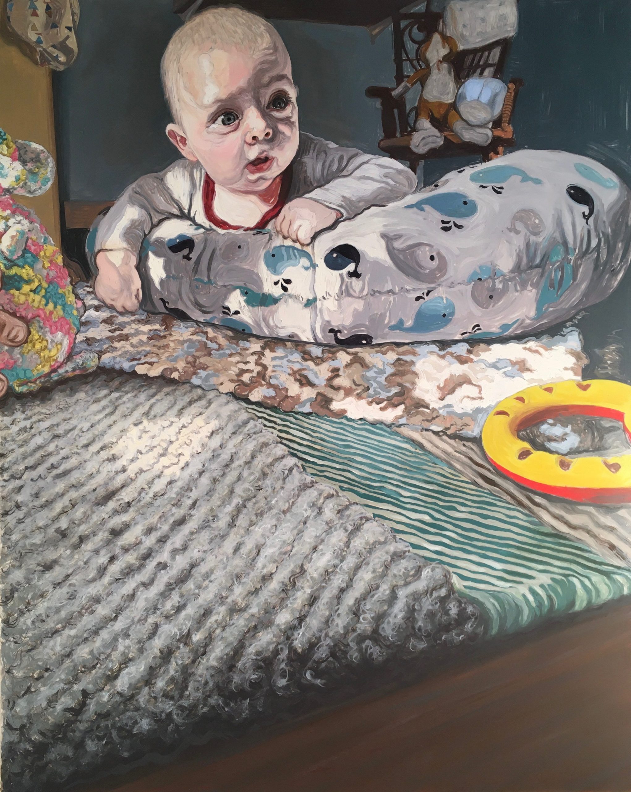 Painting of a baby by Misty Morrison
