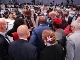 Final Plenary Huddle at COP26
