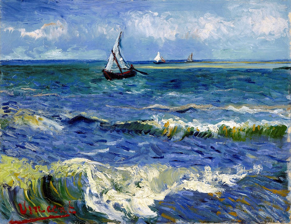 Impressionist painting ship