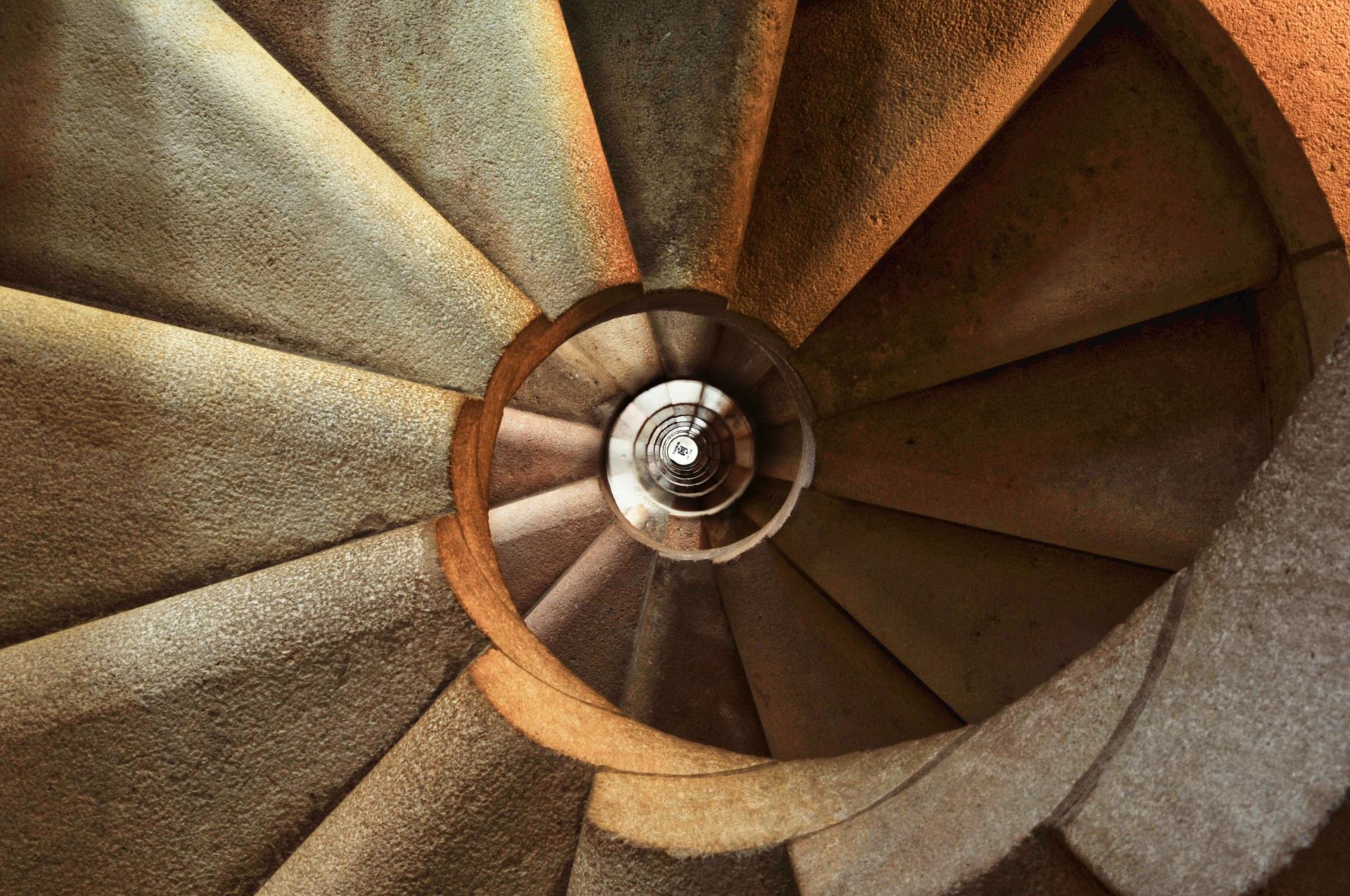 spiral staircase stock image