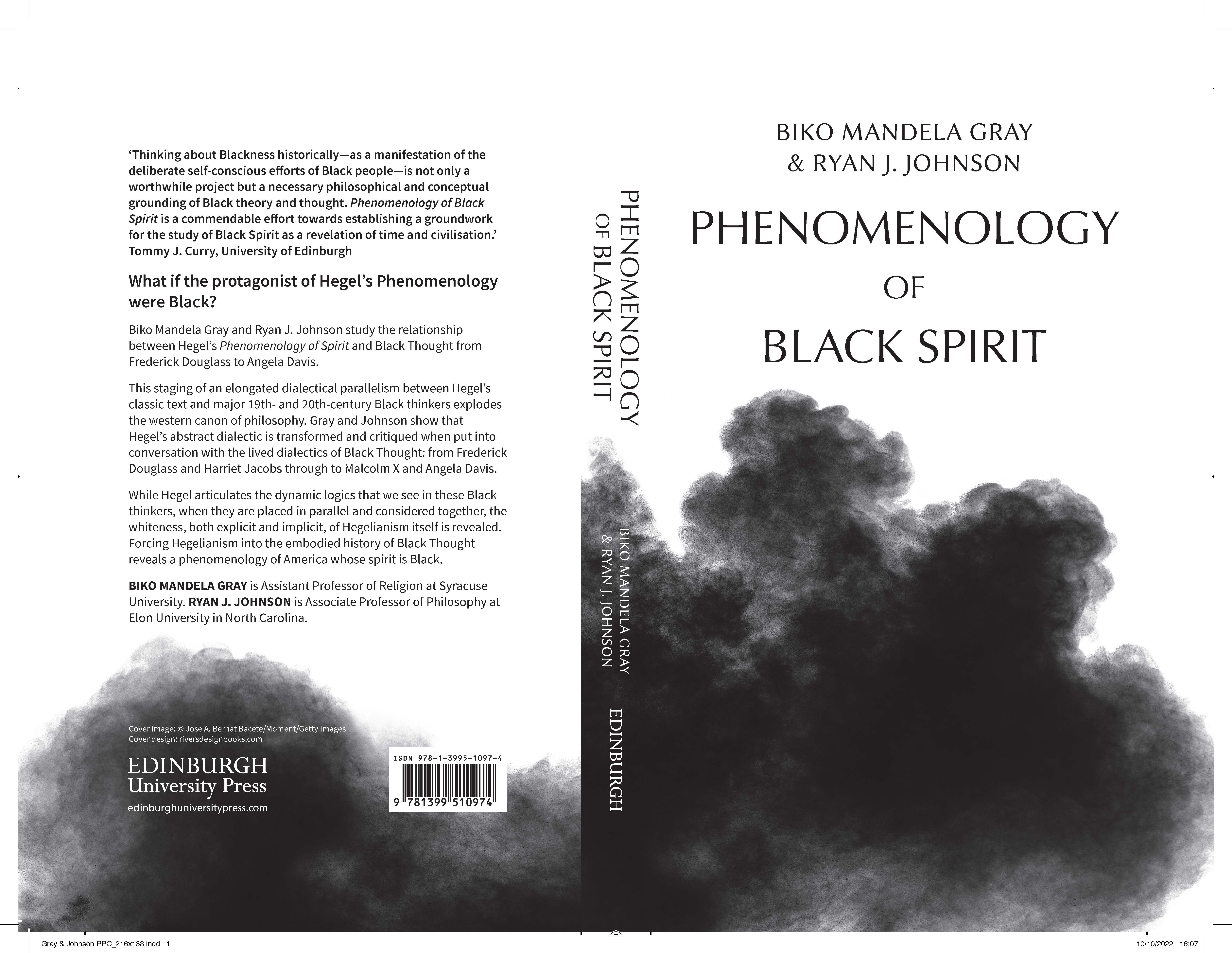 Back and front cover pages of Phenomenology of Black Spirit