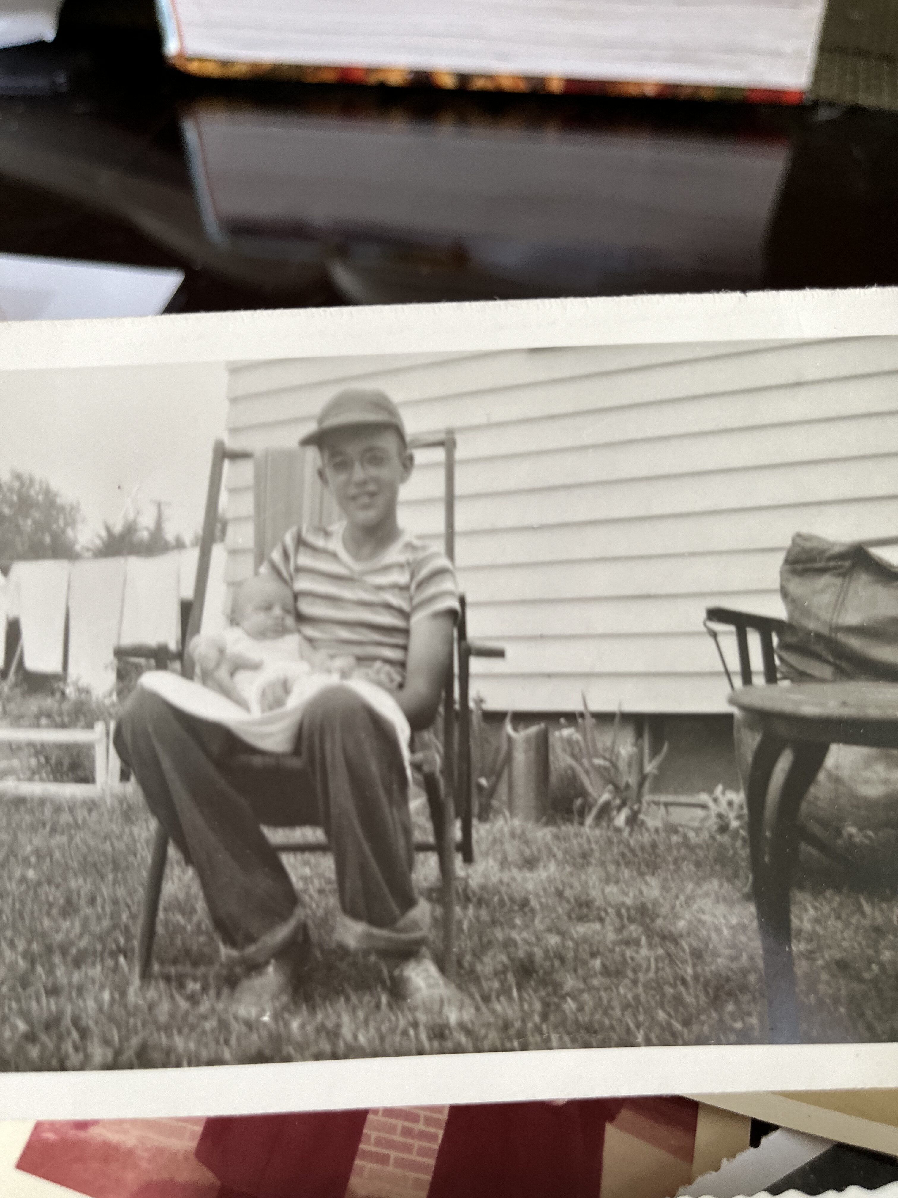 IMG_2866 A boy and a baby in 1940s America