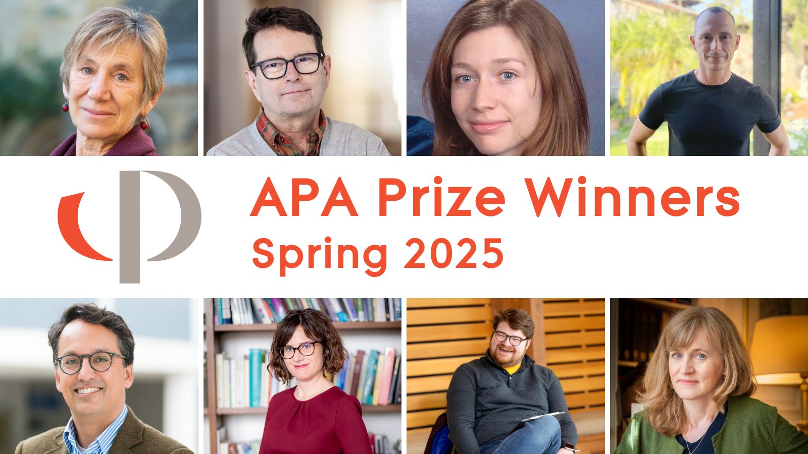 Spring 2025 APA Prize Winners The spring 2025 APA prize winners.
